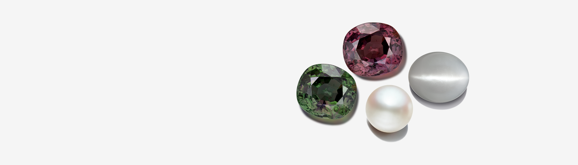 Pearl, Moonstone, Alexandrite