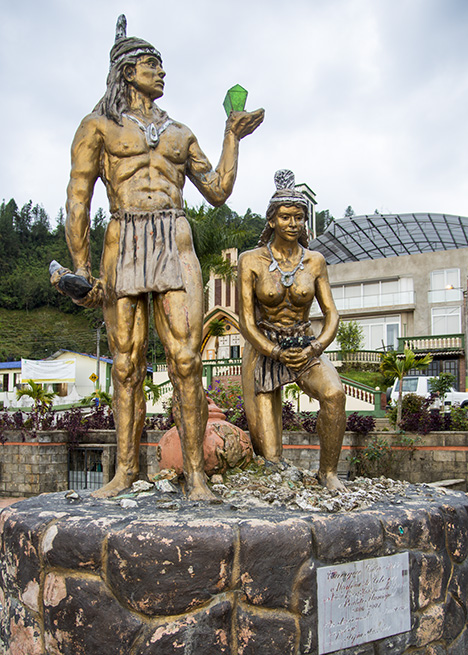 Statue in Chivor celebrates long history of emerald mining in Colombia Statue in Chivor celebrates long history of emerald mining in Colombia