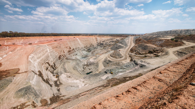 Emerald mining in Zambia features massive open pits Emerald mining in Zambia features massive open pits