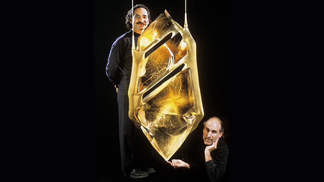 The “Bahia,” a massive rutilated quartz fashioned by Glenn Lehrer and Lawrence Stoller. Photo by Harold and Erica Van Pelt; courtesy of Glenn Lehrer. The “Bahia,” a massive rutilated quartz fashioned by Glenn Lehrer and Lawrence Stoller. Photo by Harold and Erica Van Pelt; courtesy of Glenn Lehrer.