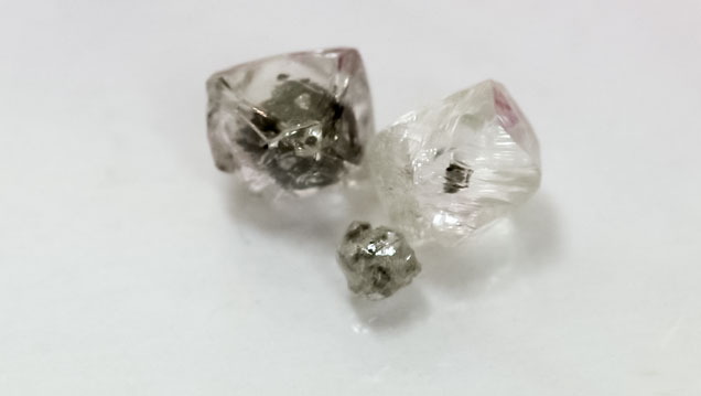 这些微小钻石晶体包含硫化矿物内含物,而 Shirey(雪莱)及其同事可利用它们来测定年龄。 Pedro Padua(佩德罗·帕多瓦)© GIA,由华盛顿卡内基研究所友情提供 这些微小钻石晶体包含硫化矿物内含物,而 Shirey(雪莱)及其同事可利用它们来测定年龄。 Pedro Padua(佩德罗·帕多瓦)© GIA,由华盛顿卡内基研究所友情提供