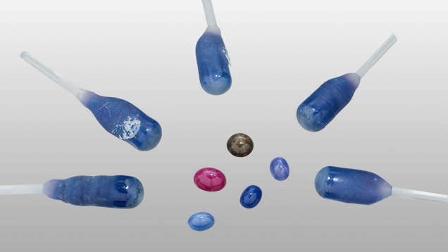 Synthetic star sapphires
