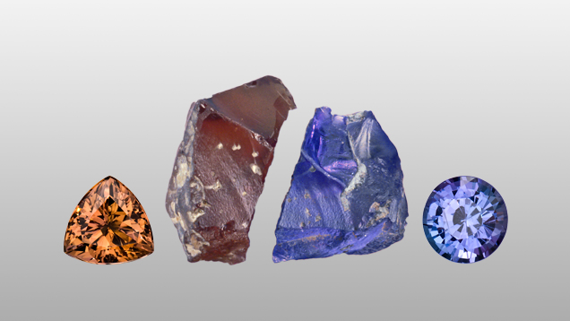 Heat treated tanzanite