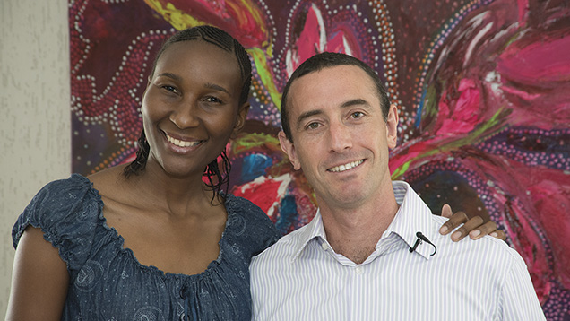 Monica Alfred and Kefir Teichman of Diacore Botswana Monica Alfred and Kefir Teichman of Diacore Botswana
