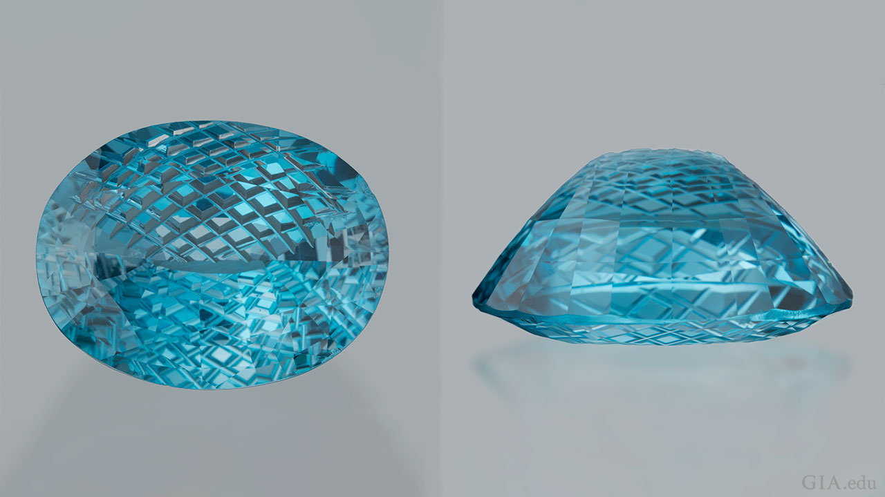 The oval blue topaz The oval blue topaz
