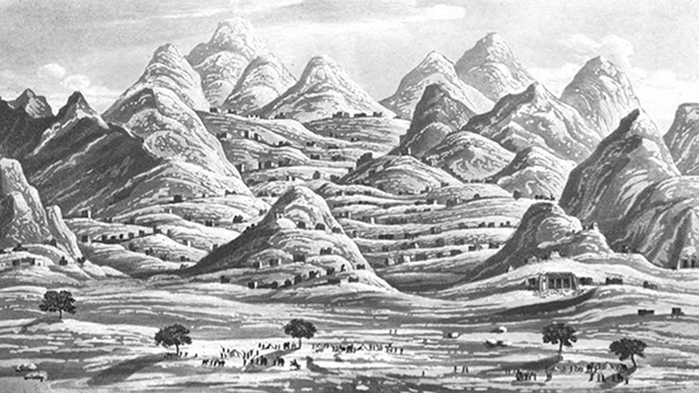The ancient emerald mining area near Wade Sikait in Egypt The ancient emerald mining area near Wade Sikait in Egypt