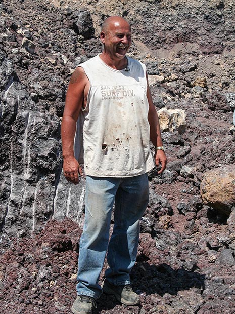 David Wheatley is a co-owner of the Sunstone Butte Mine. - Duncan Pay David Wheatley is a co-owner of the Sunstone Butte Mine. - Duncan Pay