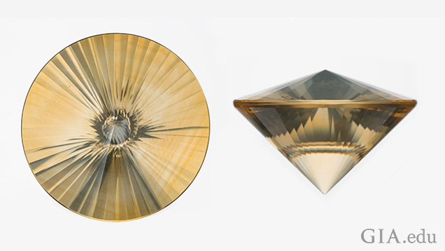 Citrine top and side view