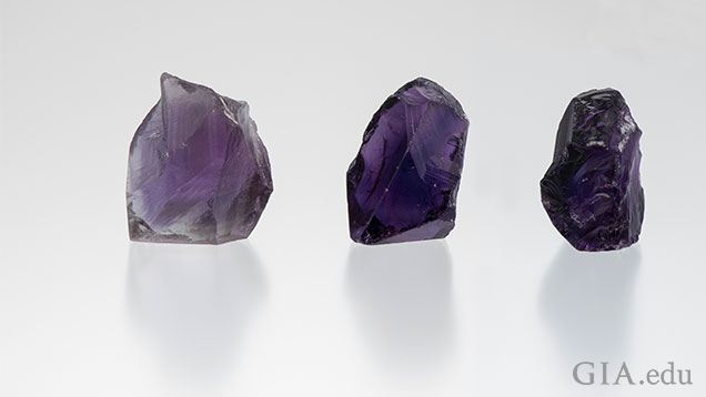 Fig. 1-06. Amethyst rough undergoing the