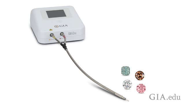 The GIA iD100® gem testing device can now screen pink diamonds with the purchase of the GIA iD100 Pink Diamond Software Upgrade. The free software update can now screen blue-to-green and brown diamonds. The GIA iD100® gem testing device can now screen pink diamonds with the purchase of the GIA iD100 Pink Diamond Software Upgrade. The free software update can now screen blue-to-green and brown diamonds.
